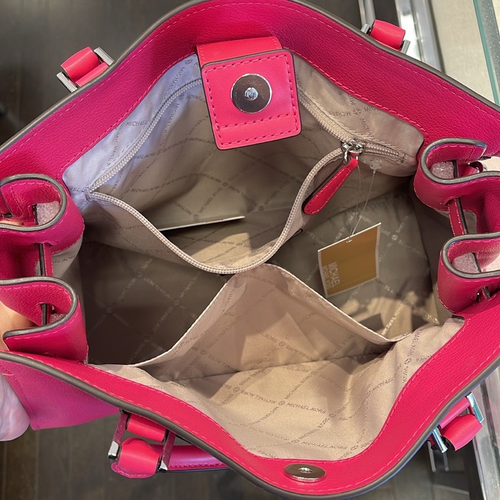 MICHAEL KORS HAMILTON MEDIUM SATCHEL 
 COLOR: Electric Pink 
NWT - Picture 10 of 16